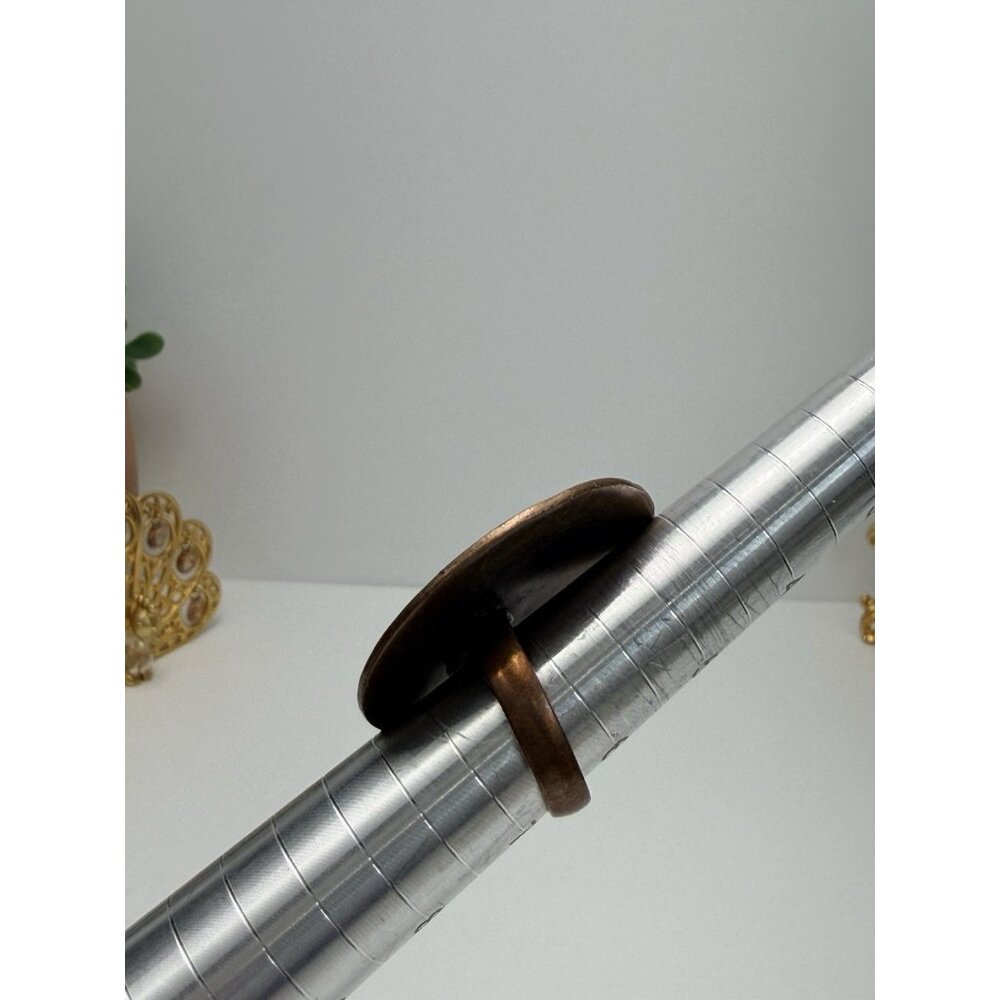 Vintage Solid Copper Adjustable Ring Sculptural D… - image 4